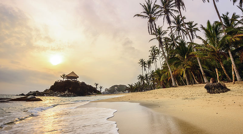 Sunrise at Cabo San Juan in Tayrona National Park